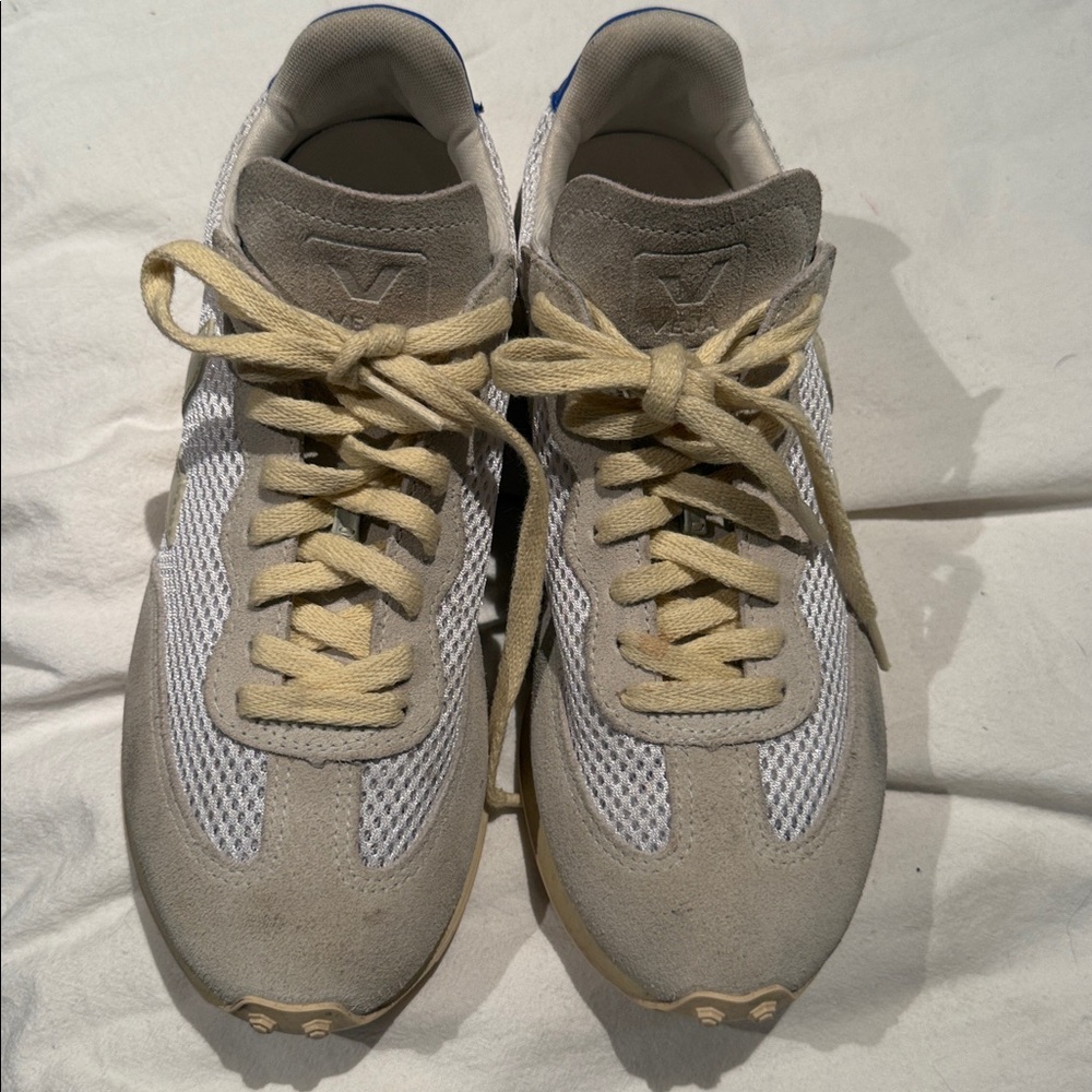 Veja Rio Branco White & Cream Sneakers | Distressed Suede | Size 8 - Picture 8 of 8